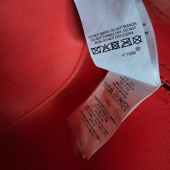 Lauren Ralph Lauren Leather Large Andie Drawstring Bag, Red NWOT - Picture 16 of 16